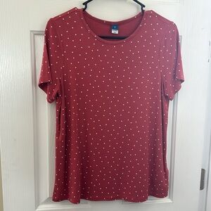 NWT Old Navy Red Polka Dot Shirt - Size XS